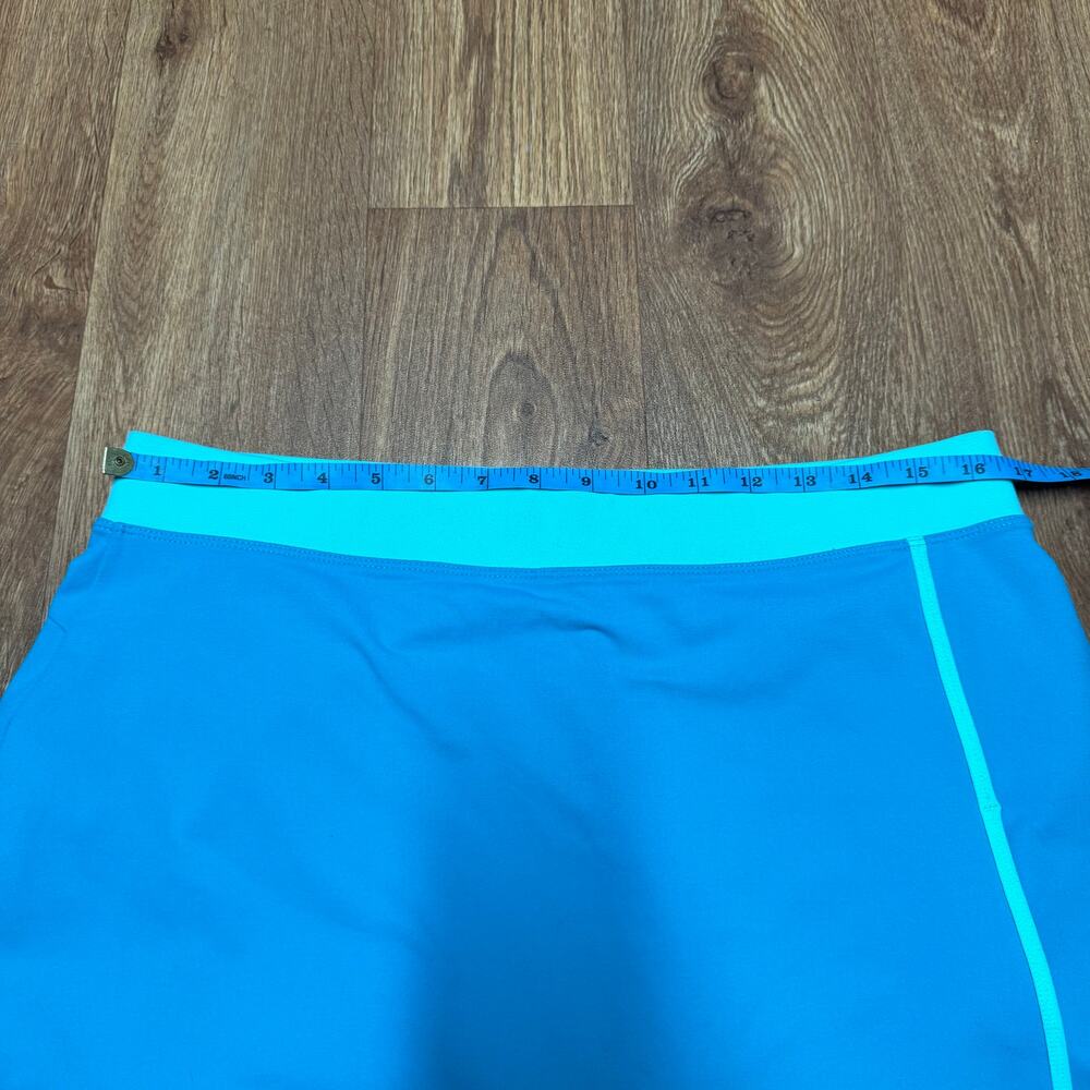Lands Ends Womens Solid Blue Faux Wrap Skort Attached Shorts Skirt Size Medium - Picture 9 of 10